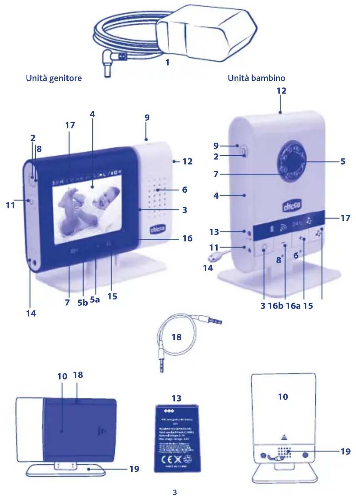 CHICCO Top Digital Video Baby Monitor - Istruzioni per l'uso - 1