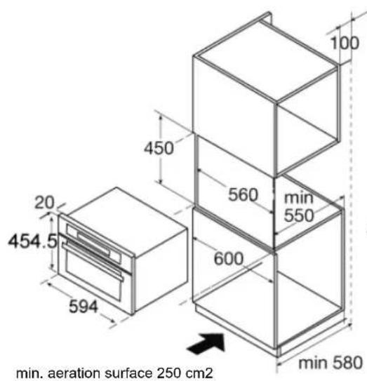 INDESIT MWI 424 - Installation dimensions - 1