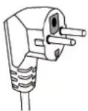 INDESIT MWI 424 - Ficha com dois pinos redondos - 1