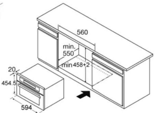 INDESIT MWI 424 - Габаритные размеры установки - 2