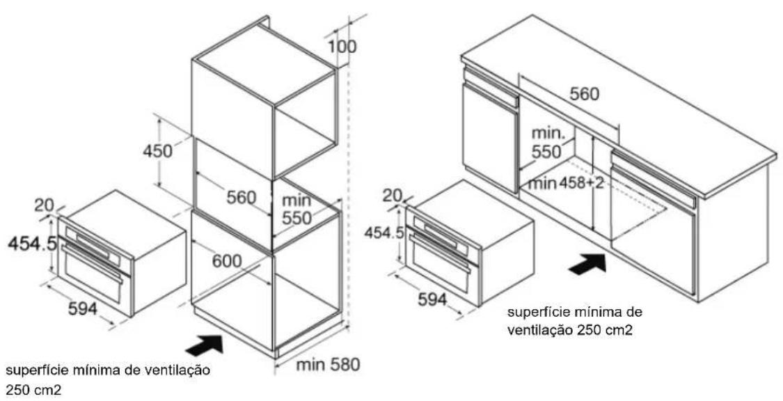 INDESIT MWI 424 - Dimensões de instalação - 1