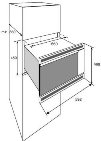 Pelgrim MAG570 - dimensions d'encastrement - 1