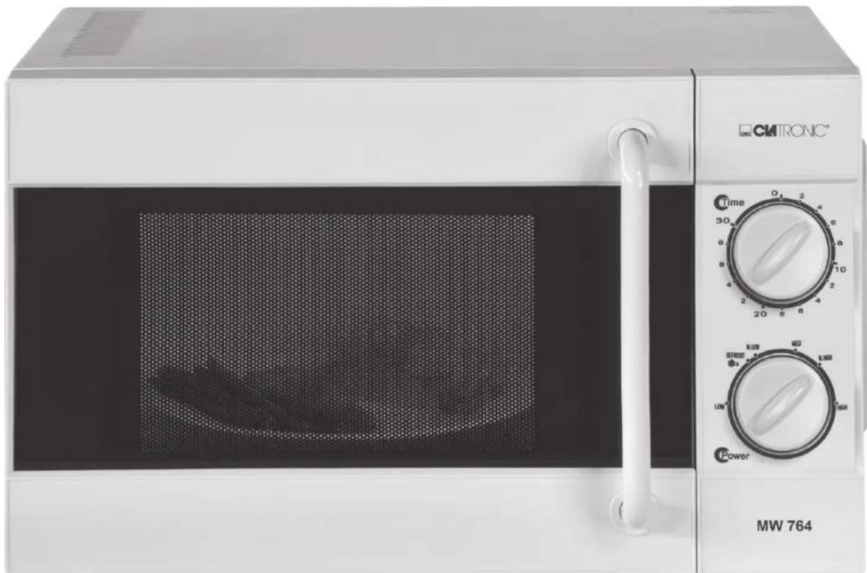 CLATRONIC MW 764 - Bedienungsanleitung/Garantie - 1