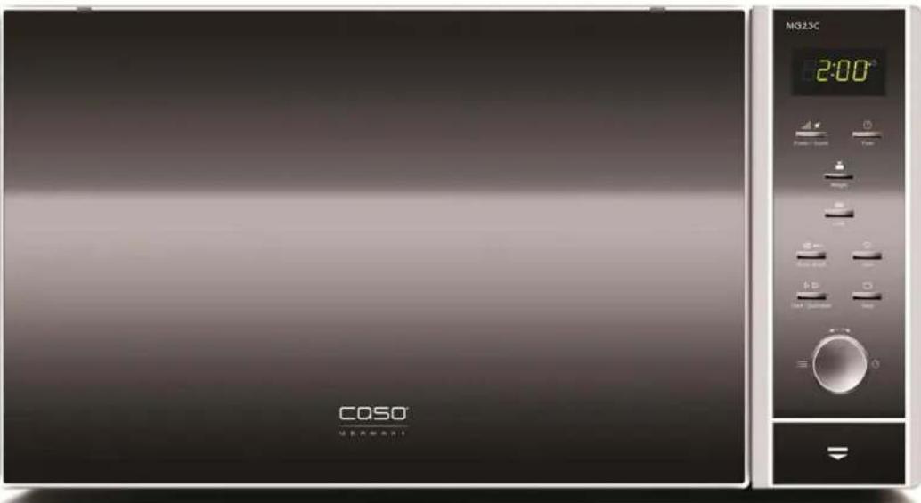 CASO MG25C - Originele Gebruiksaanwijzing Magnetron en Grill MG25C MENU - 1