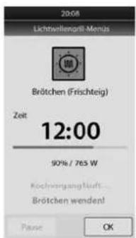 CASO MLG 23 Touch - 5.6Menüs-Hauptmenüs/Lichtwellengrill-Menüs - 1
