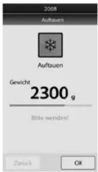 CASO MLG 23 Touch - Menu defrosting - 1