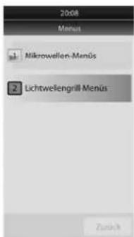 CASO MLG 23 Touch - Menu dei menu principali /Menu onde luminose - 1