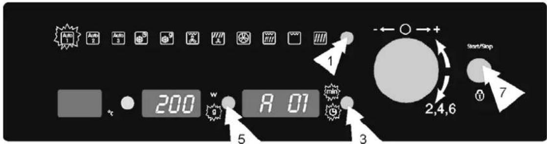 BLOMBERG MKE 5450 X - Speciale functie Auto1: Voedsel opwarmen - 1