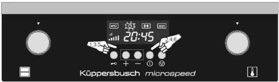 Küppersbusch EMWK 1030.0 E - Réglage de l'heure - 1