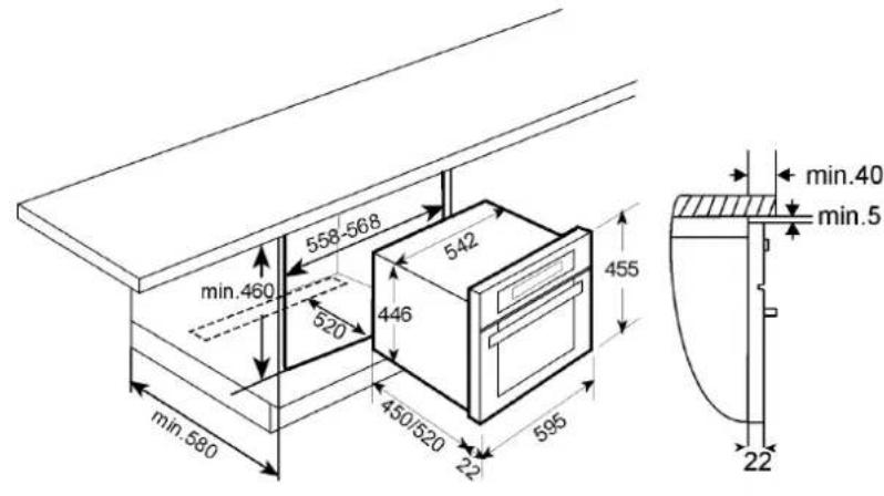 Küppersbusch EMWK 1030.0 E - Dimensions de l'Installation / Afmetingen voor installmentie - 1