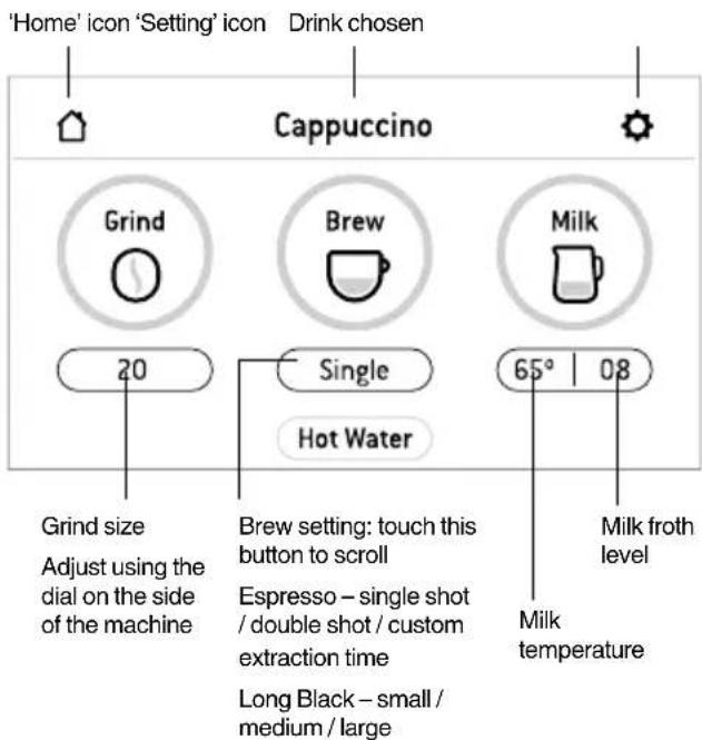 SAGE The Quick Touch BMO734 - DRINK SCREEN - 1