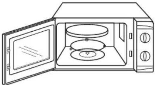 Micromaxx MM 10048 - Wkladanie talerza szklanego - 1