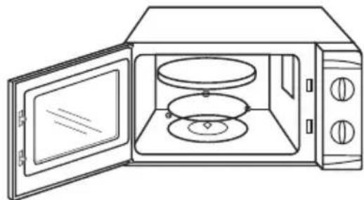 Micromaxx MM 10048 - Inserimento del piatto di vetro - 1