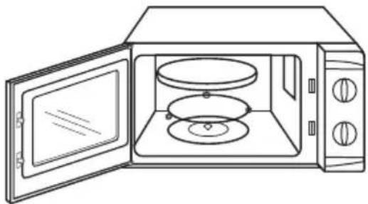Micromaxx MM 10048 - Colocacion del Plato de cristal - 1