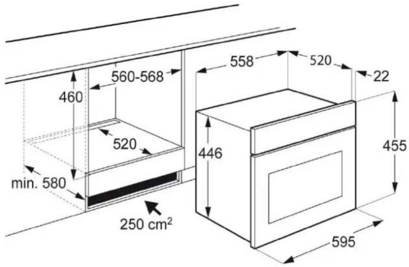 Küppersbusch EMWK6551 - Dimensions pour l'installation du four / Afmetingen voor installmentie - 3