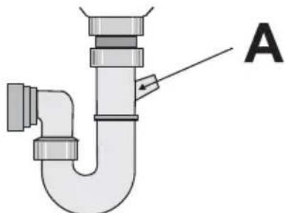 M-SYSTEM MVW651VW - Anschluss des Ablaufschlauchs - 2