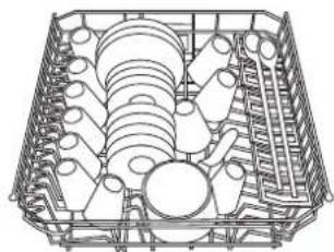 Ariston Thermo LZ 705 Extra - Loading examples for the upper rack - 2