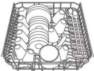 Ariston Thermo LZ 705 Extra - Exemples de chargement du panier supérieur - 2
