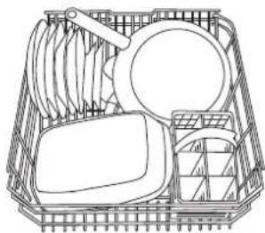 Ariston Thermo LZ 705 Extra - Exemples de chargement du panier inférieur - 2