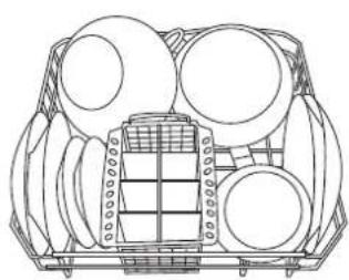 Ariston Thermo LZ 705 Extra - Loading examples for the lower rack - 1