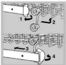 Ariston Thermo LZ 705 IX Extra - Adjusting the height of the upper rack - 1