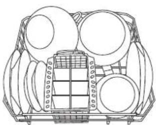Ariston Thermo LVZ 685 Plus - Loading examples for the lower rack - 1