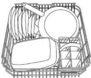 Ariston Thermo LVR 645 A - Exemples de chargement du panier inférieur - 2