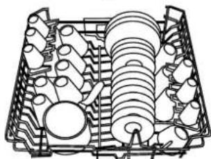 Ariston Thermo LVR 645 A - Beschickungsbeispiele fur den Oberkorb - 1