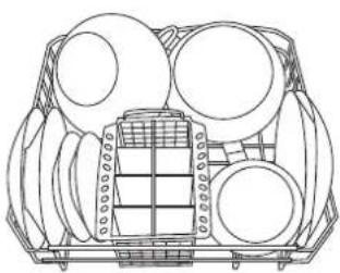 Ariston Thermo LVR 645 A - Loading examples for the lower rack - 1