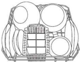 Ariston Thermo LV 645 A - Exemples de chargement du panier inférieur - 1