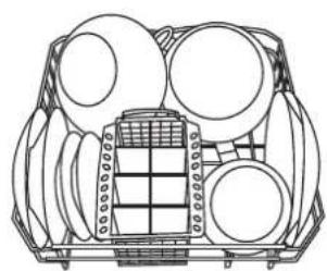 Ariston Thermo LV 645 A - Beschickungsbeispiele für den Unterkorb - 1