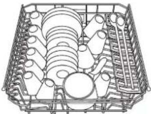 Ariston Thermo LV 645 A - Exemples de chargement du panier supérieur - 2