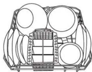 Ariston Thermo LV 645 A - Ejmplos de cargo del cesto inferior - 1