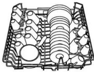 Ariston Thermo LI 705 Extra - Esempi di caricamento cestllo superiore - 1