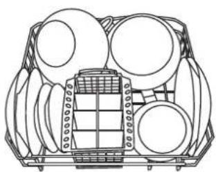 Ariston Thermo LI 705 Extra - Esempi di caricamento cestello inferiore - 1