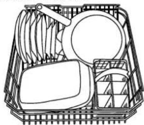 Ariston Thermo LI 705 Extra - Esempi di caricamento cestello inferiore - 2