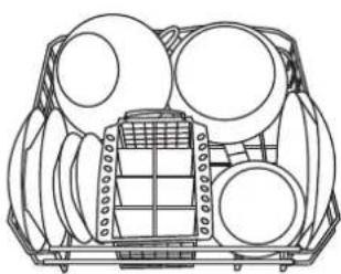 Ariston Thermo LI 705 Extra - Exemples de chargement du panier inférieur - 1