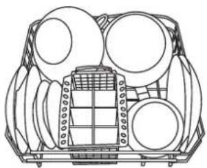 Ariston Thermo LI645A - Exemples de chargement du panier inférieur - 1
