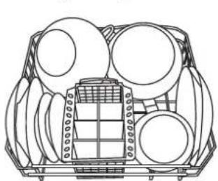 Ariston Thermo LI645A - Loading examples for the lower rack - 1