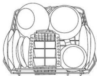 Ariston Thermo LF70FR - Ejemplos de cargo del cesto inferior - 1