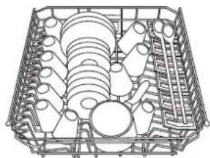 Ariston Thermo LF70FR - Loading examples for the upper rack - 2
