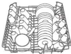Ariston Thermo LF70FR - Loading examples for the upper rack - 1