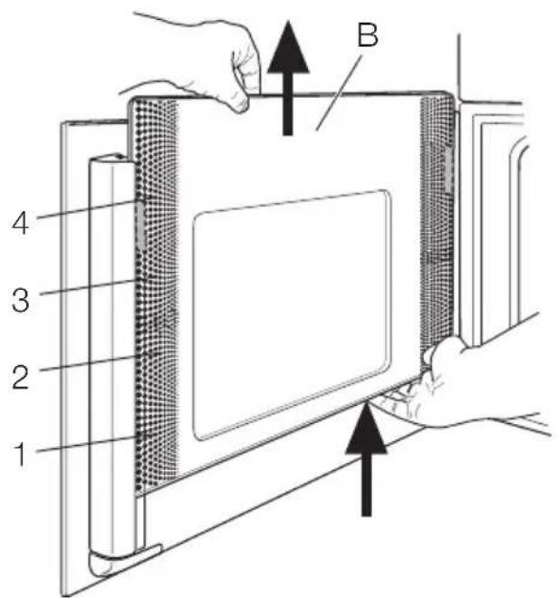 ELECTROLUX EOB68713X - Ausbau der Backofentür und der Glasscheiben - 2