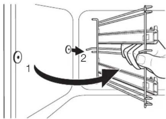 ELECTROLUX EOB68713X - Entfernen des Einschubgitters - 2