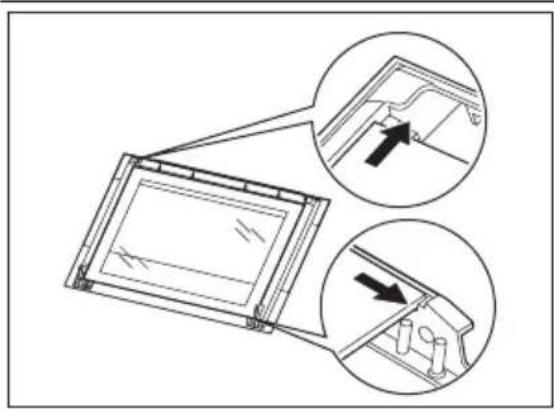 ELECTROLUX EOB3410 - Réinstallation de la porte et du panneau de verre - 1