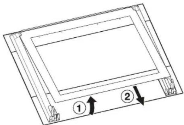 ELECTROLUX EOB 31004 X - Removing the oven door and the glass panel - 8