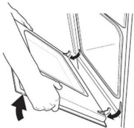 ELECTROLUX EOB 31004 X - Removing the oven door and the glass panel - 3