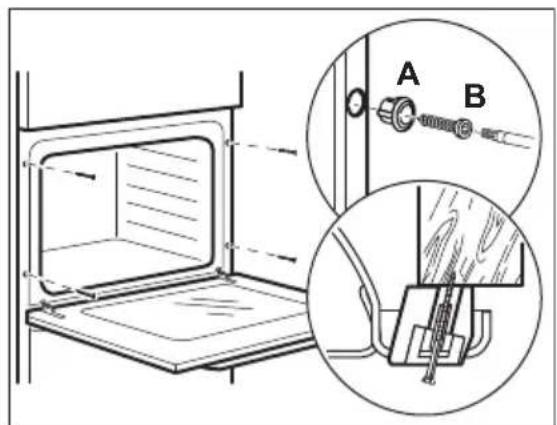 ELECTROLUX EOB3434BAX - Fixation de l'appareil au meuble - 1