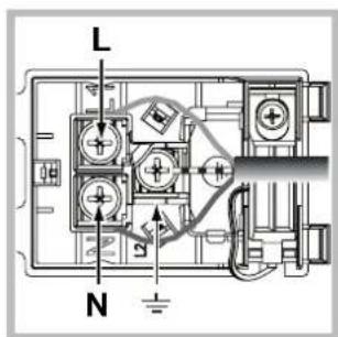 INDESIT FIM 53 KCA S - Fitting the power supply cable - 2