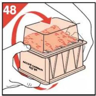 PHILIPS HR4347 - Replacing the active carbon granules - 6